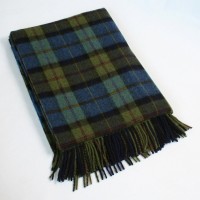 Lambswool Throw Olive Check
