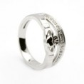 14K Claddagh Eternity Ring with Real Diamonds