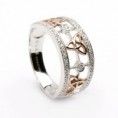 Trinity Knot Gold and Diamond Ring