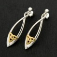 Silver & Gold plated Trinity Earrings